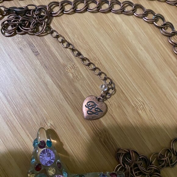 Betsy Johnson sparkly acrylic star necklace - Picture 2 of 4